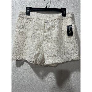 I.N.C‎ International Concept Shorts Eyelet Scalloped  Floral Embroidery  Size  L